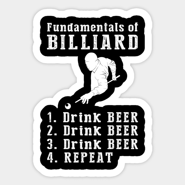 Billiards & Beer: The Perfect Combination Tee Sticker by MKGift